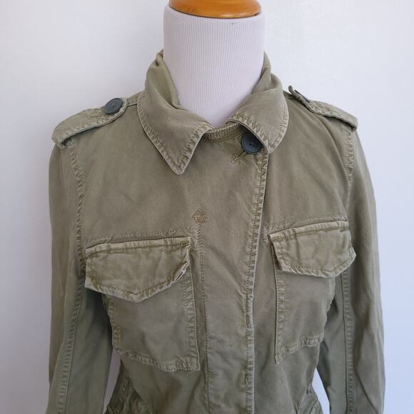 Madewell Outbound Utility Jacket Army Green Button Front Women XS - Picture 5 of 14